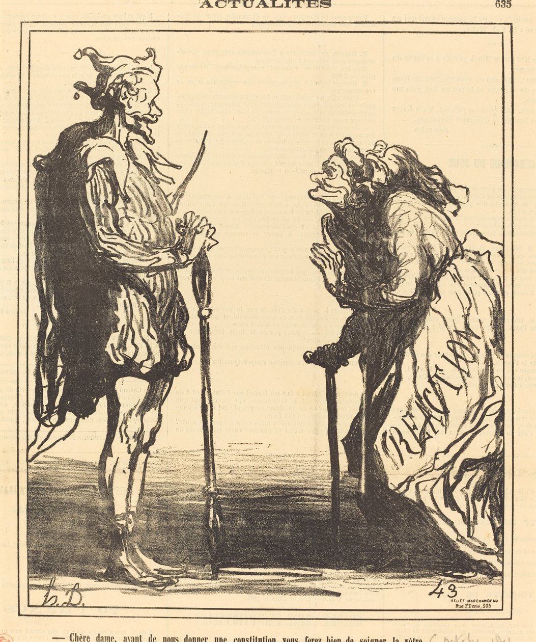 Querida senhora, antes de nos dar... de Honoré Daumier