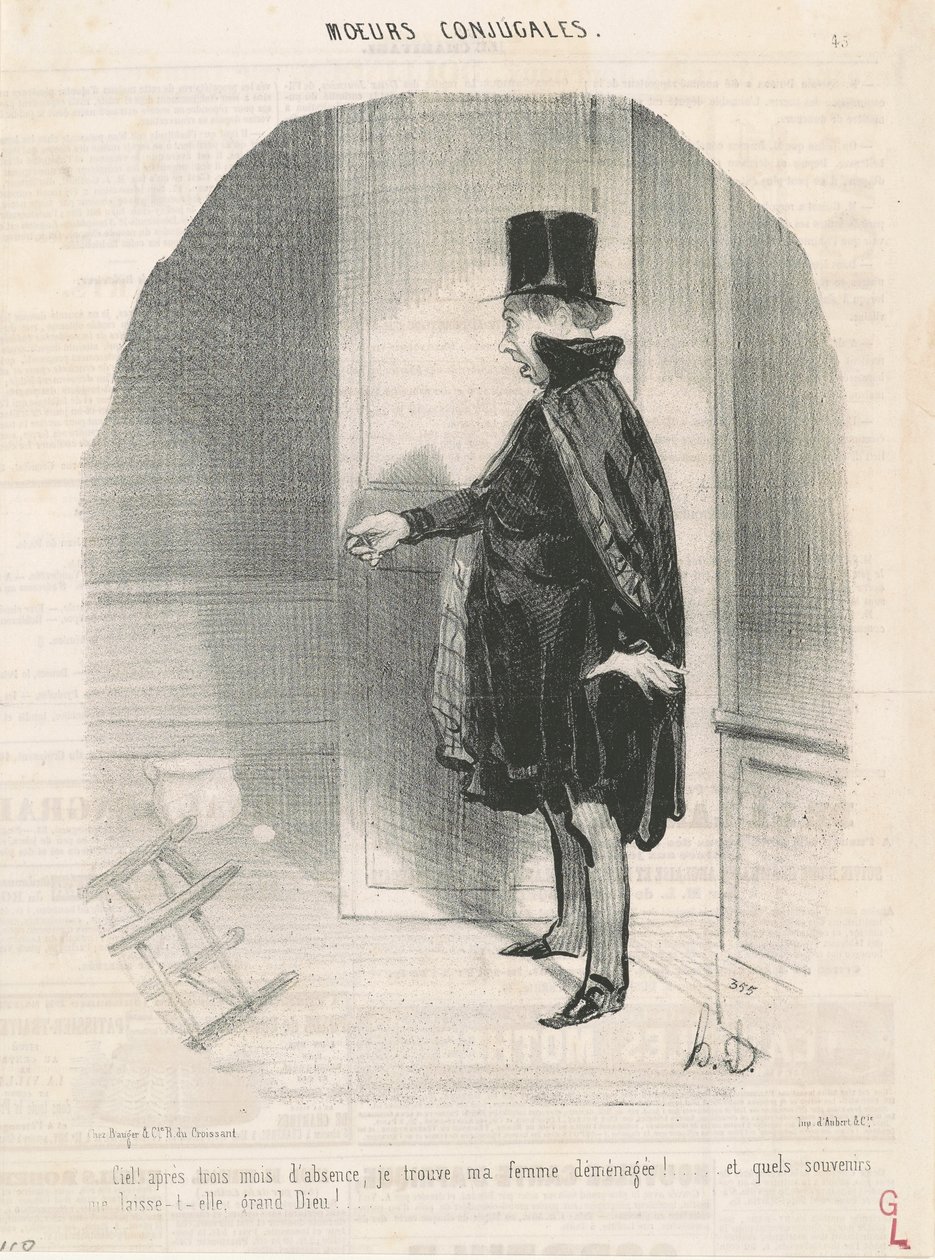 Céu!...Descobri que minha esposa se mudou! de Honoré Daumier
