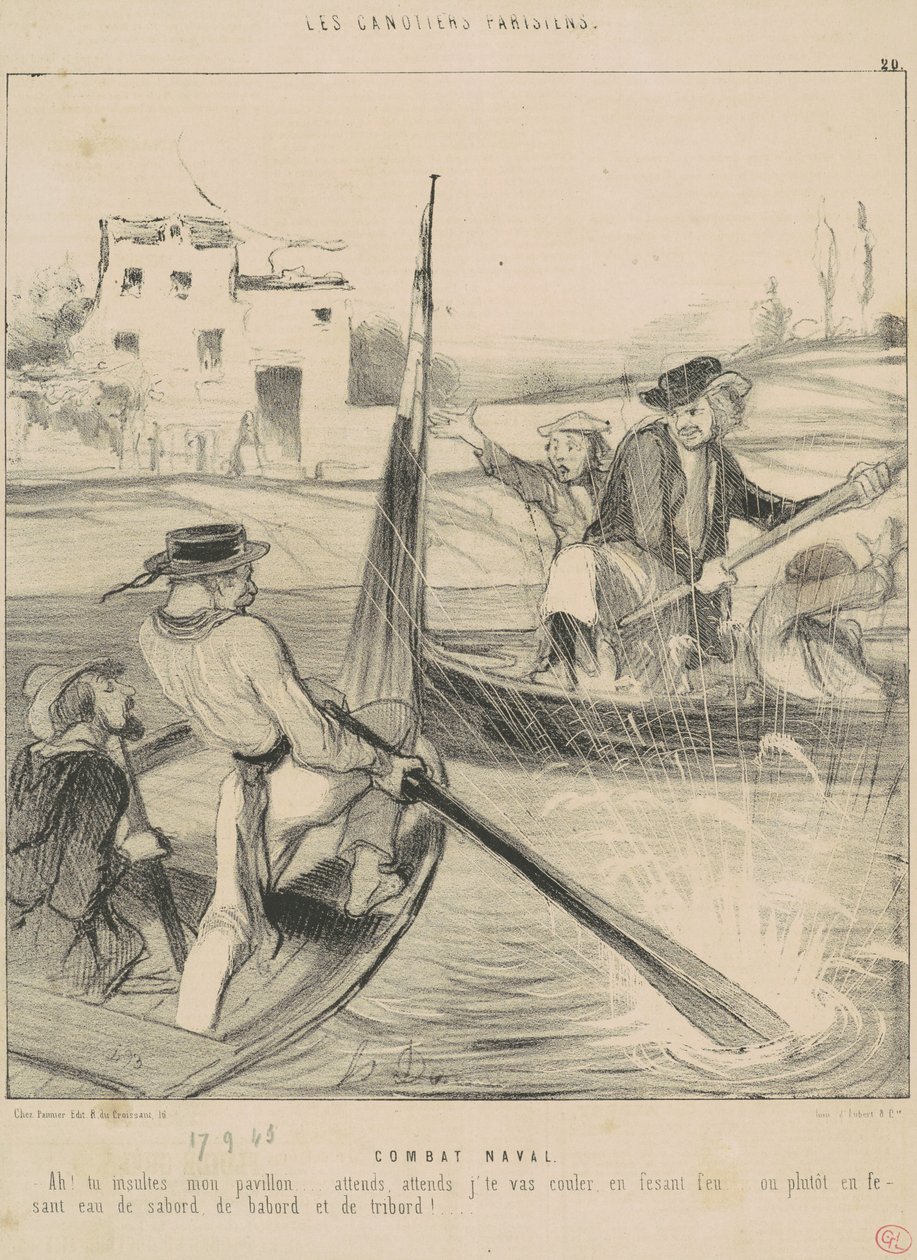 Combate Naval de Honoré Daumier