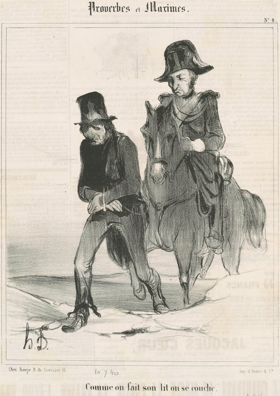 Enquanto fazemos nossa cama, nos deitamos de Honoré Daumier