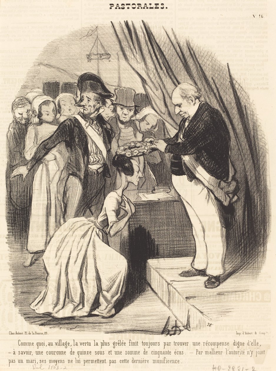 Como o que, na aldeia, a virtude mais marcada... de Honoré Daumier