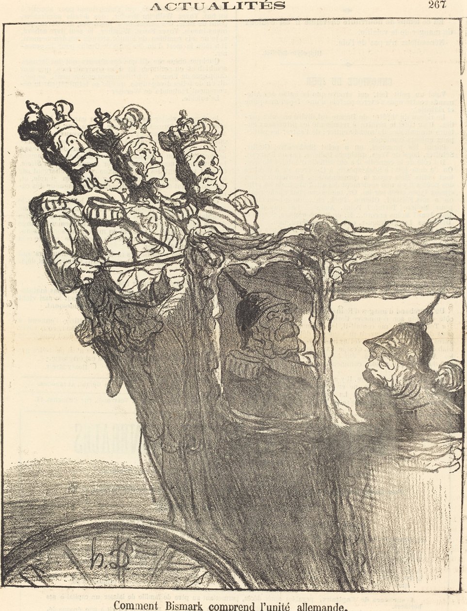 Como Bismarck entende a unidade alemã de Honoré Daumier