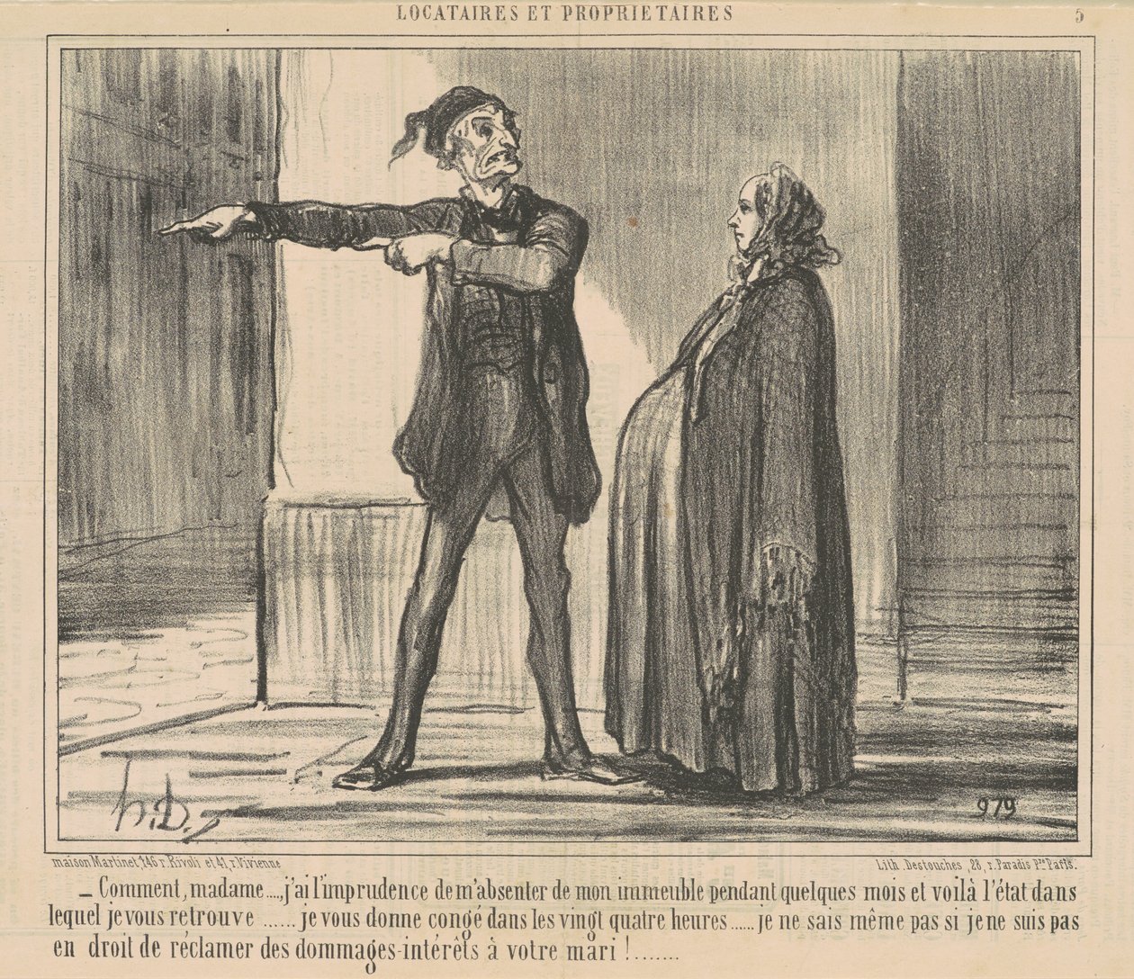 Como, senhora... eu tenho a imprudência... de Honoré Daumier