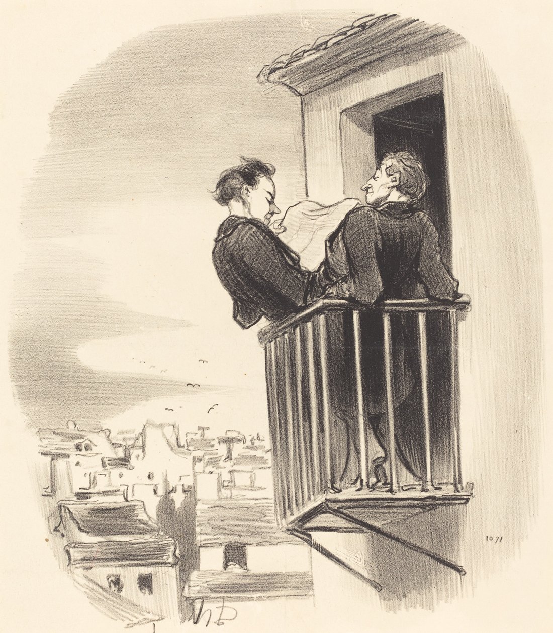 Como entendemos a varanda espanhola em Paris de Honoré Daumier