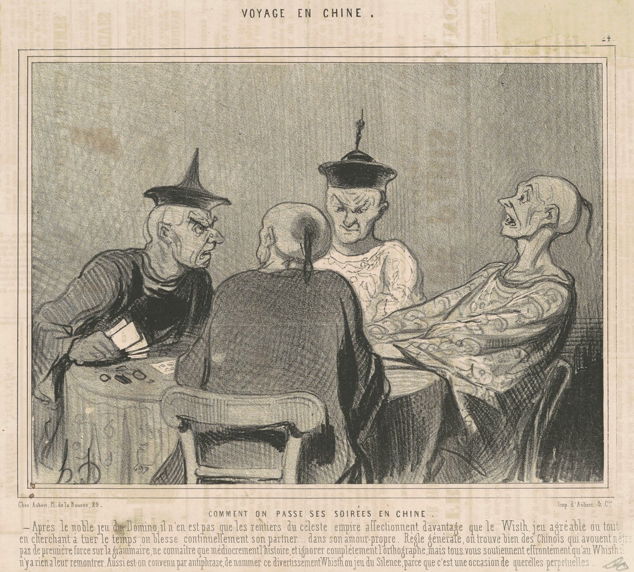 Como você passa suas noites na China? de Honoré Daumier