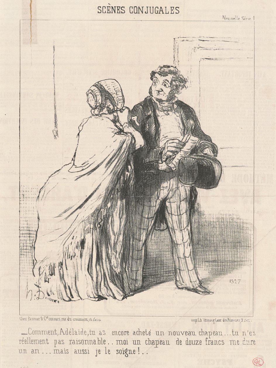 Como... você comprou um... chapéu de novo... de Honoré Daumier