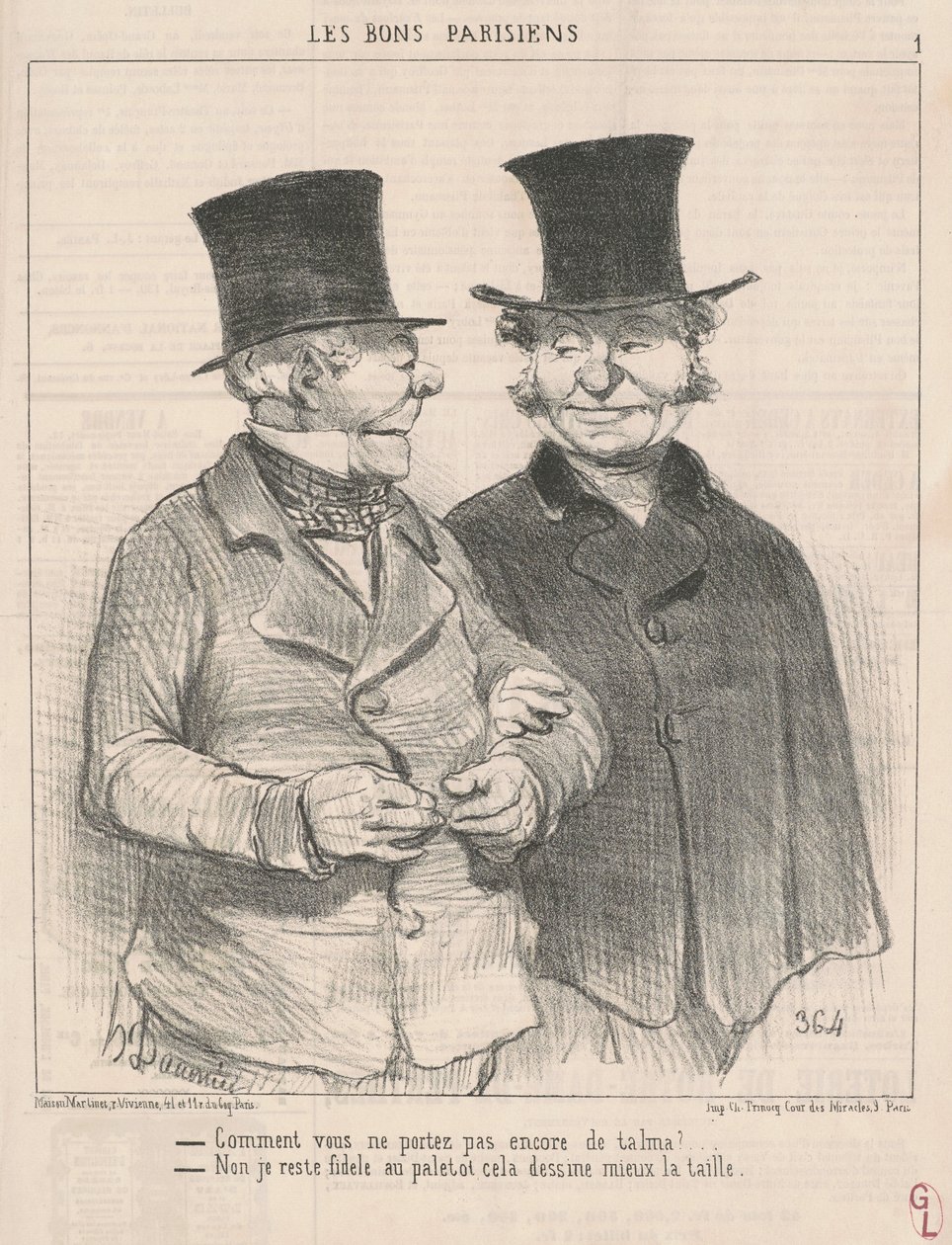 Como você ainda não está usando um talma? ... de Honoré Daumier