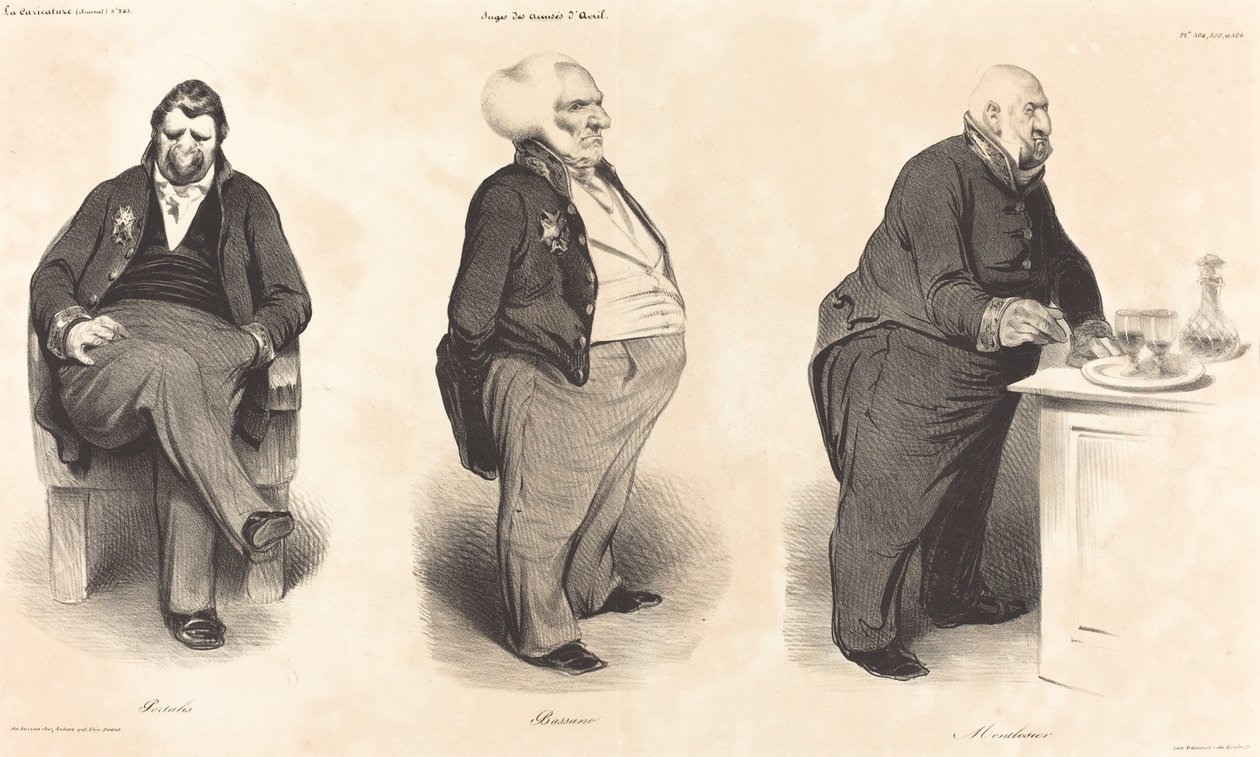 Conde Portalis - Duque de Bassano - Conde de Montlosier de Honoré Daumier