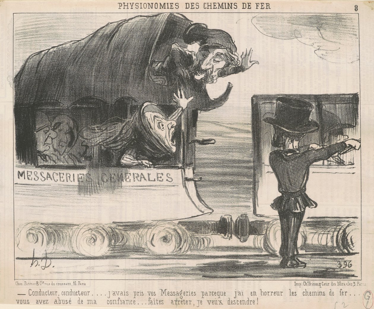 Motorista... eu tinha levado seus correios... de Honoré Daumier