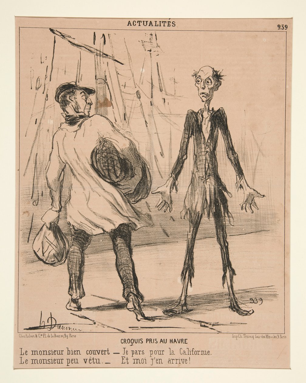 Esboço feito em Le Havre: O cavalheiro bem coberto de Honoré Daumier