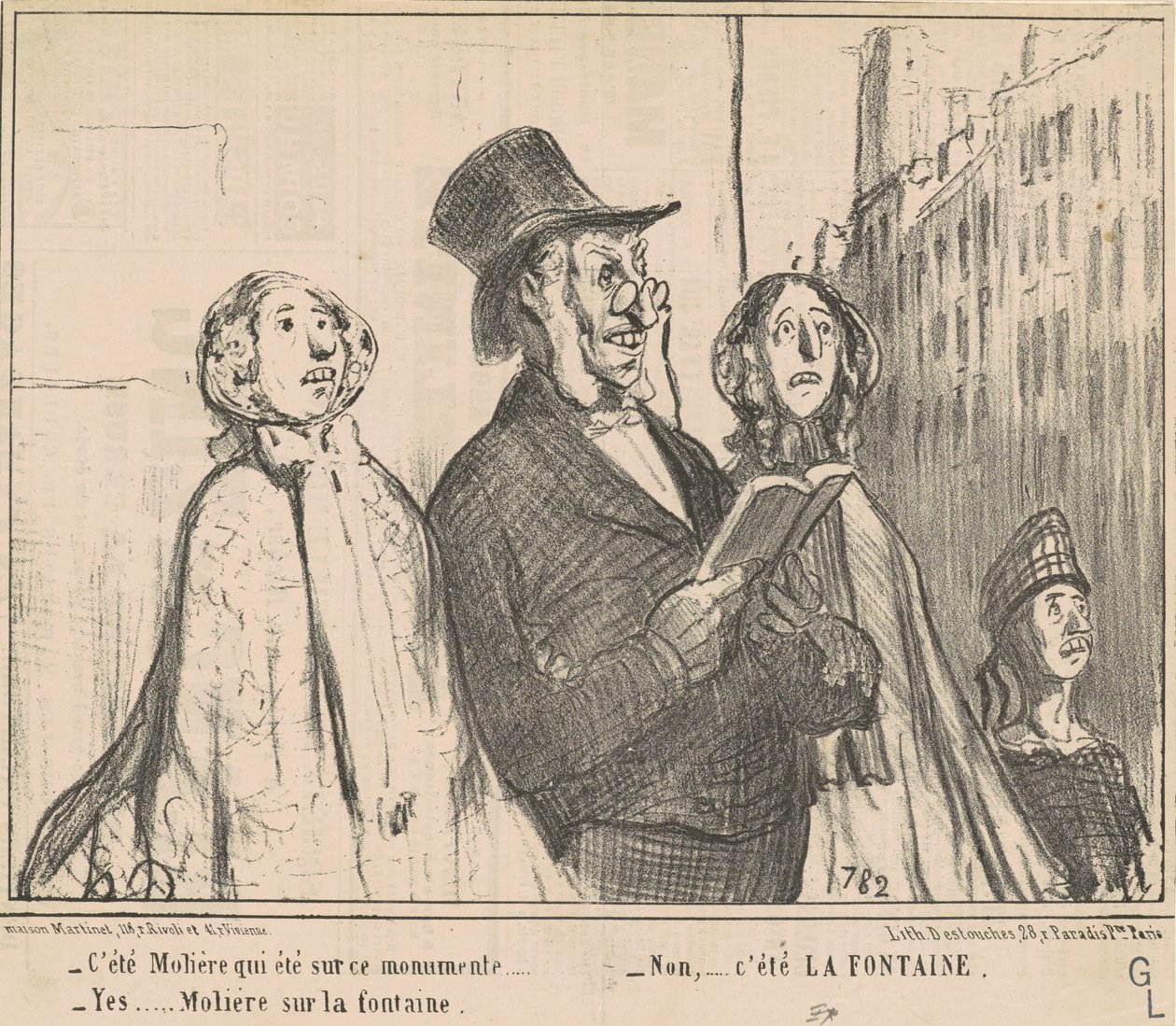 Foi Molière que estava neste monumento... de Honoré Daumier