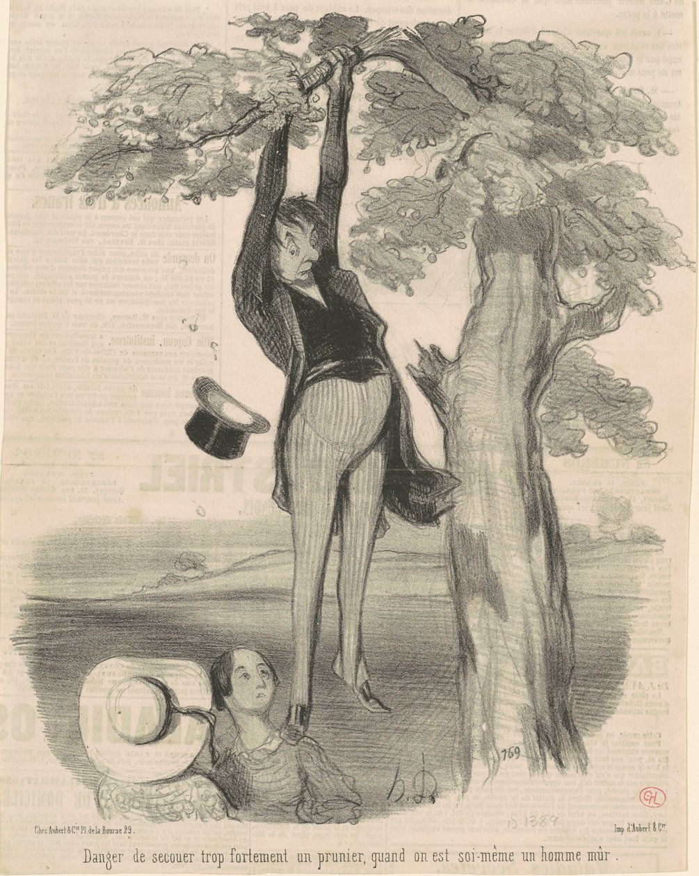 Perigo de sacudir muito forte... Uma ameixeira de Honoré Daumier
