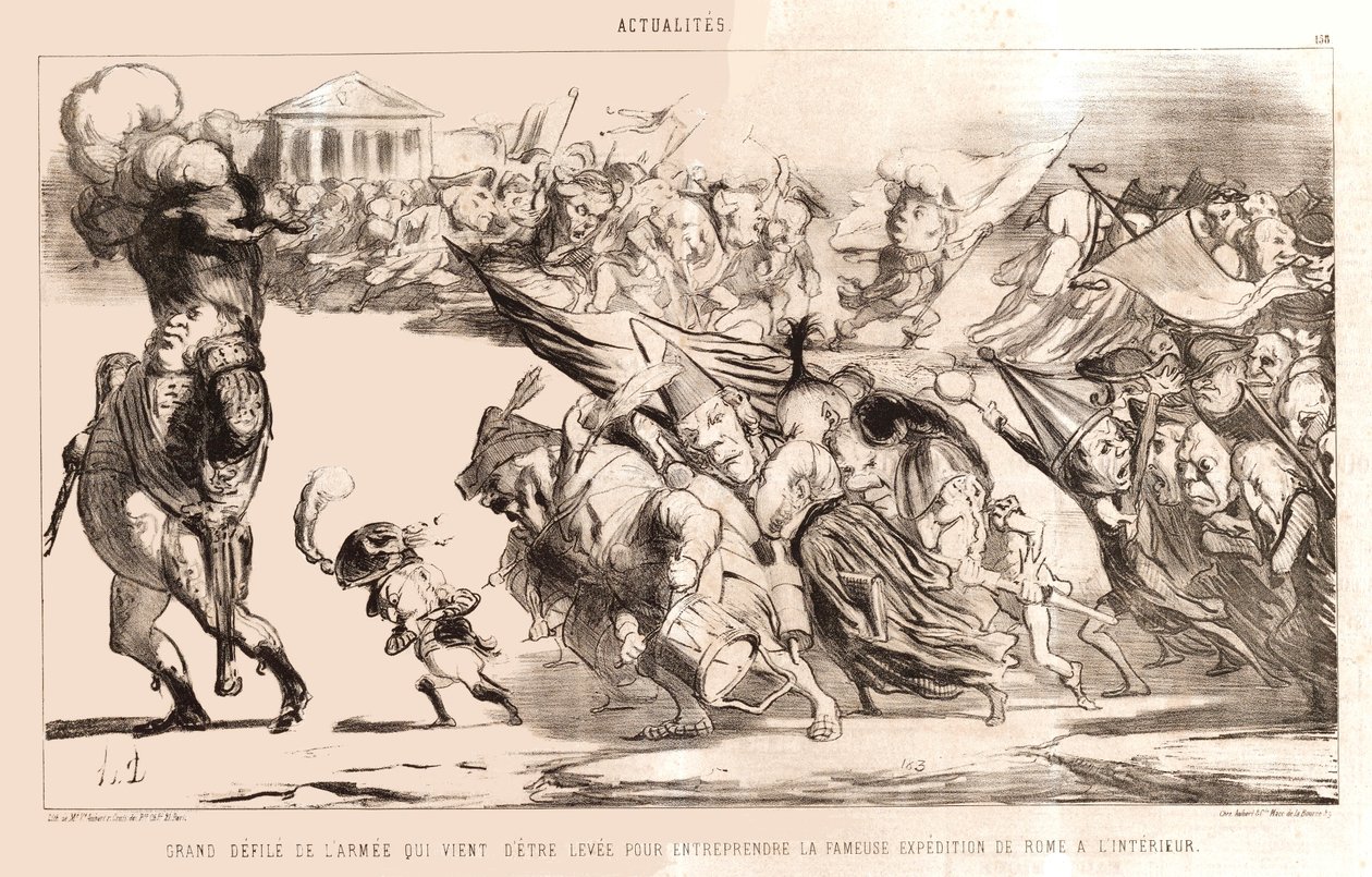 Daumier - Grande parada do exército de Honoré Daumier