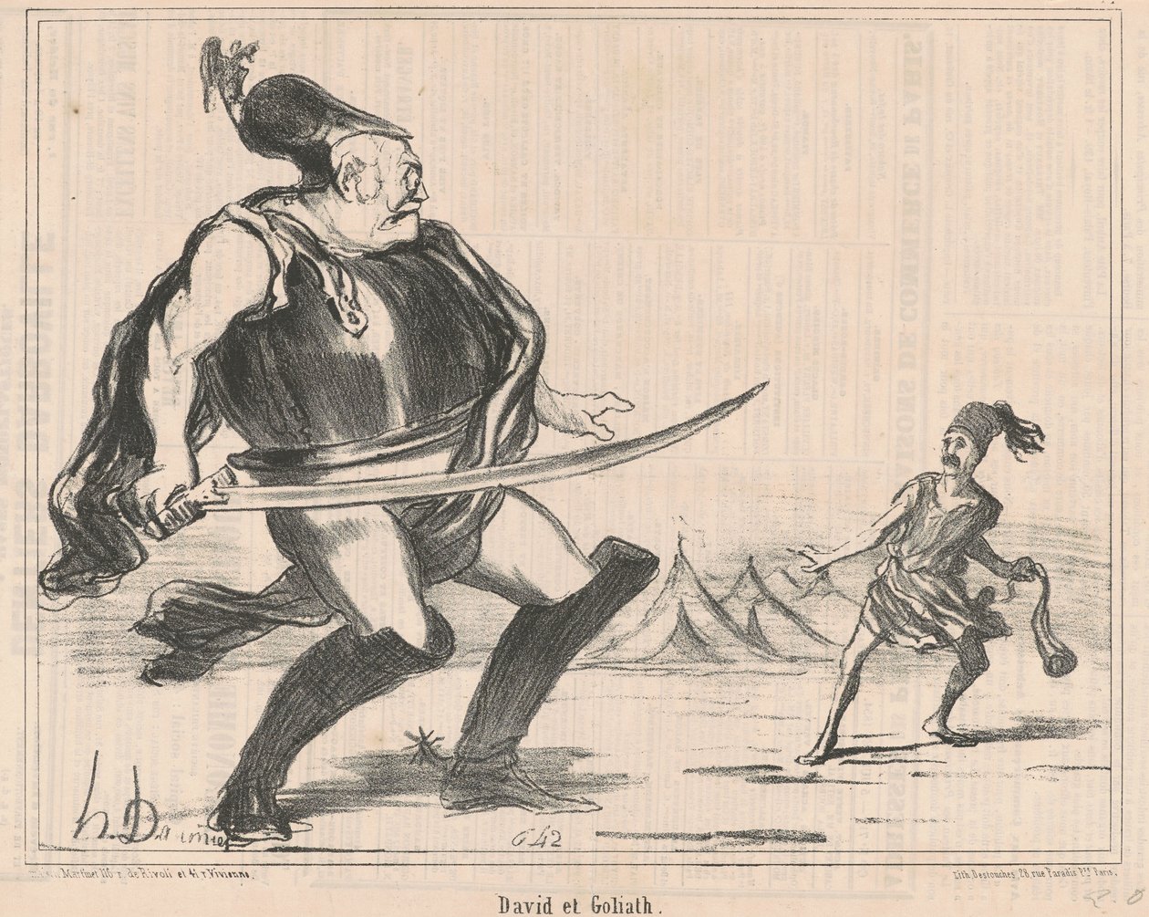 Davi e Golias de Honoré Daumier
