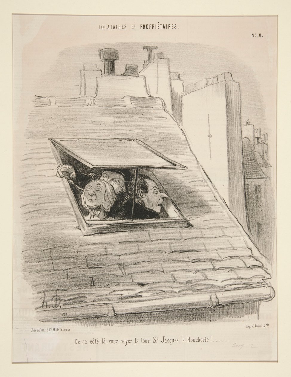 Deste lado, pode ver a torre de St. Jaques la Boucherie! de Honoré Daumier