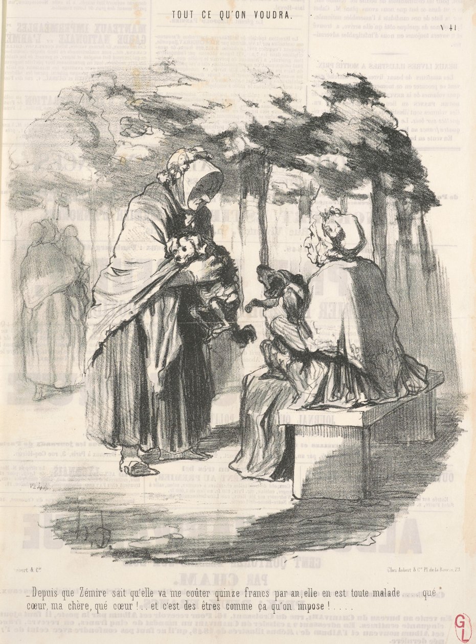 Desde que Zémire soube que ela ia me custar quinze francos... de Honoré Daumier