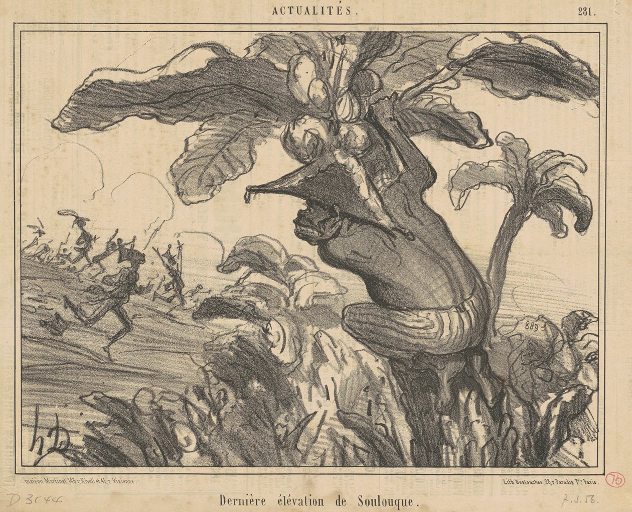 A última elevação de Soulouque de Honoré Daumier
