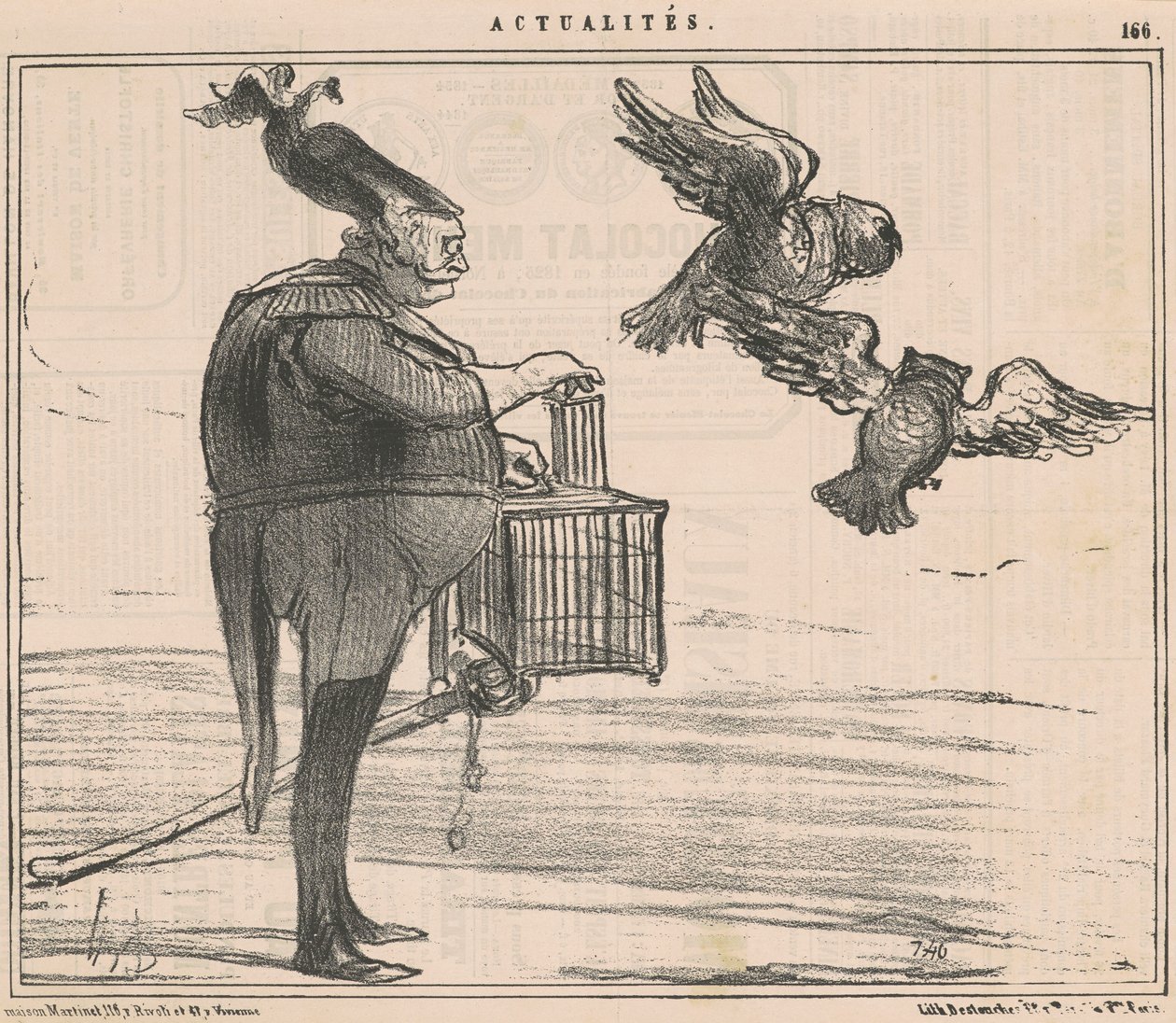 Dois grão-duques soltos... em Sebastopol de Honoré Daumier
