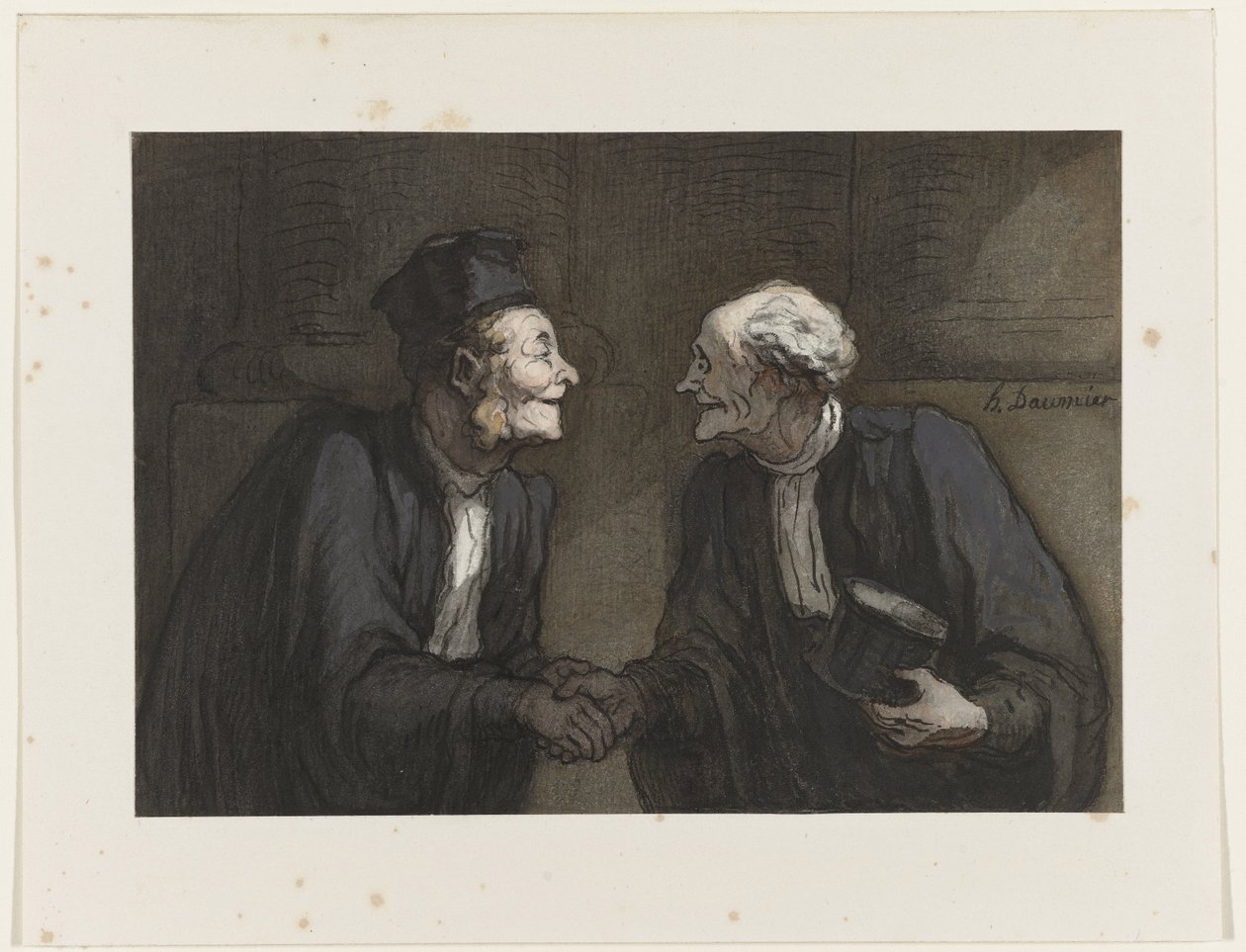 Dois advogados: o aperto de mão Dois advogados: o aperto de mão. de Honoré Daumier
