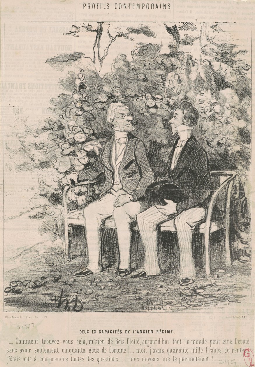 Duas antigas capacidades do antigo regime de Honoré Daumier