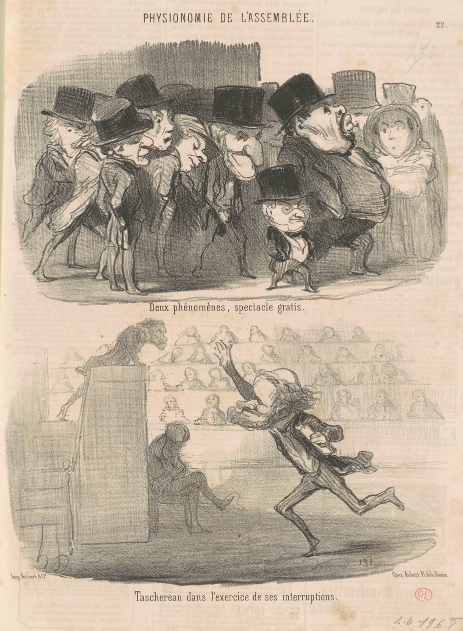 Dois fenômenos, show gratuito... de Honoré Daumier