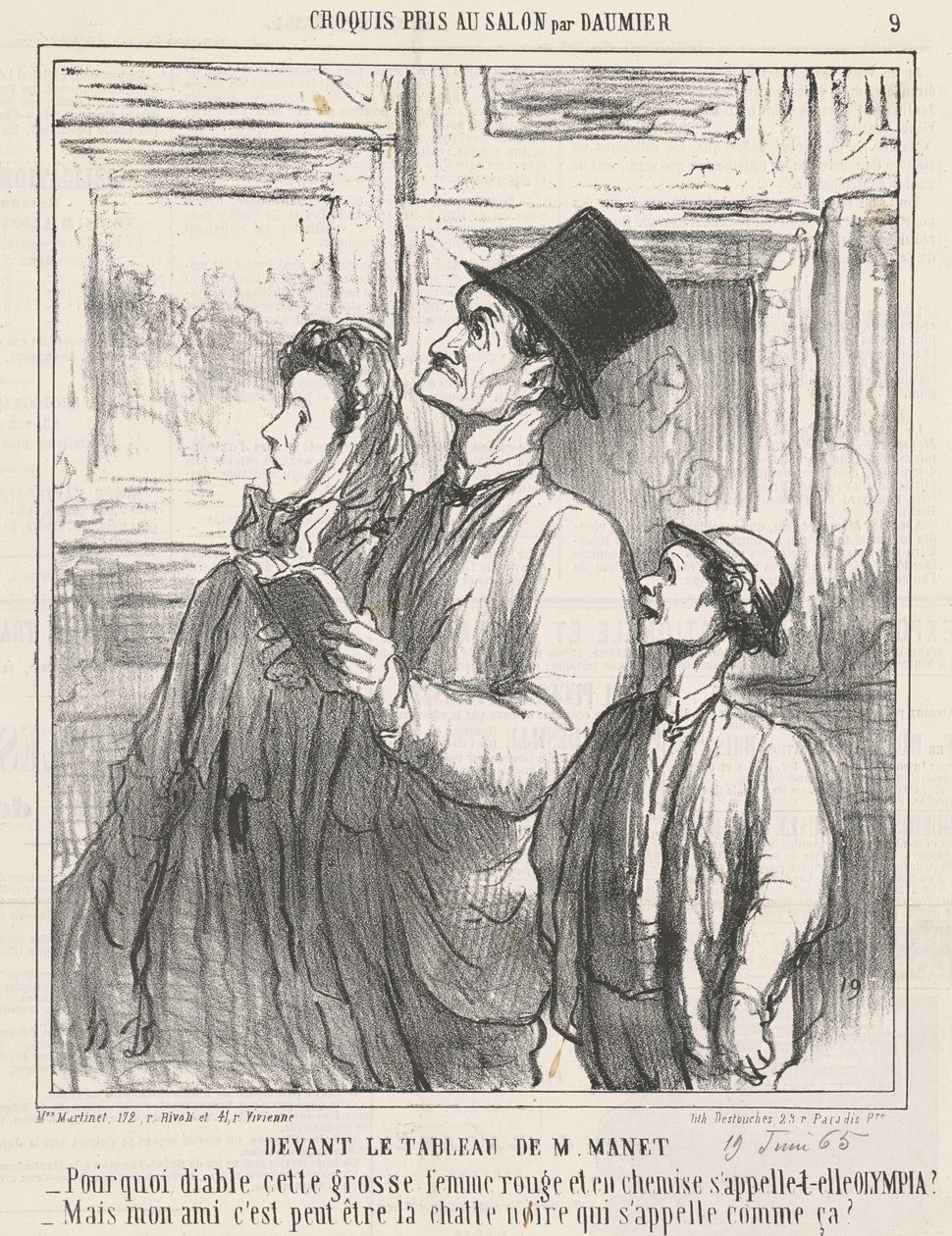 Em frente ao quadro de M. Manet de Honoré Daumier