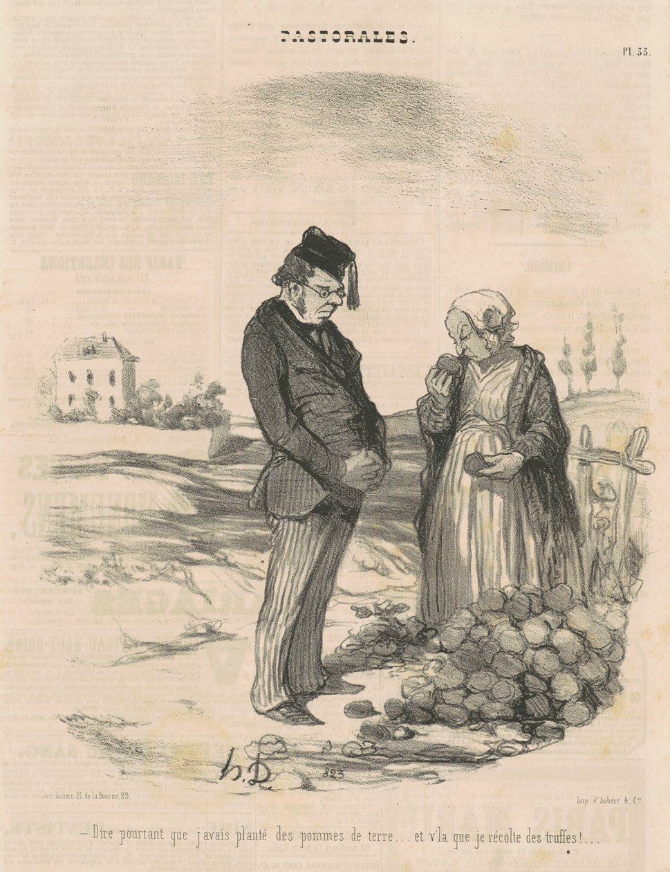 Dizer, porém, que havia plantado batatas... de Honoré Daumier