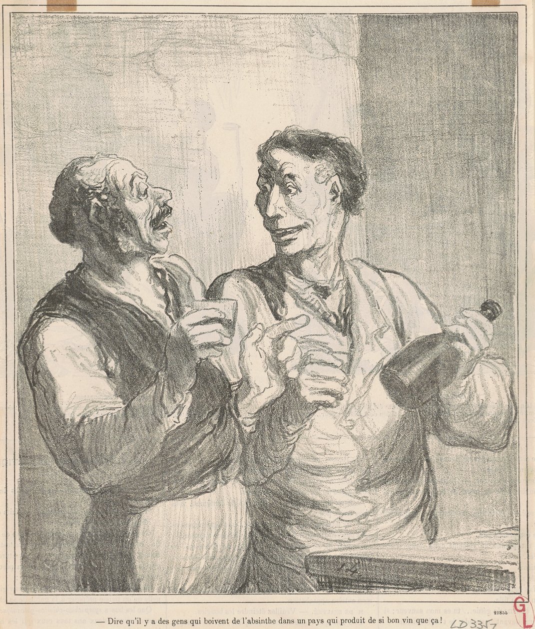 Dizer que tem gente que bebe absinto... de Honoré Daumier
