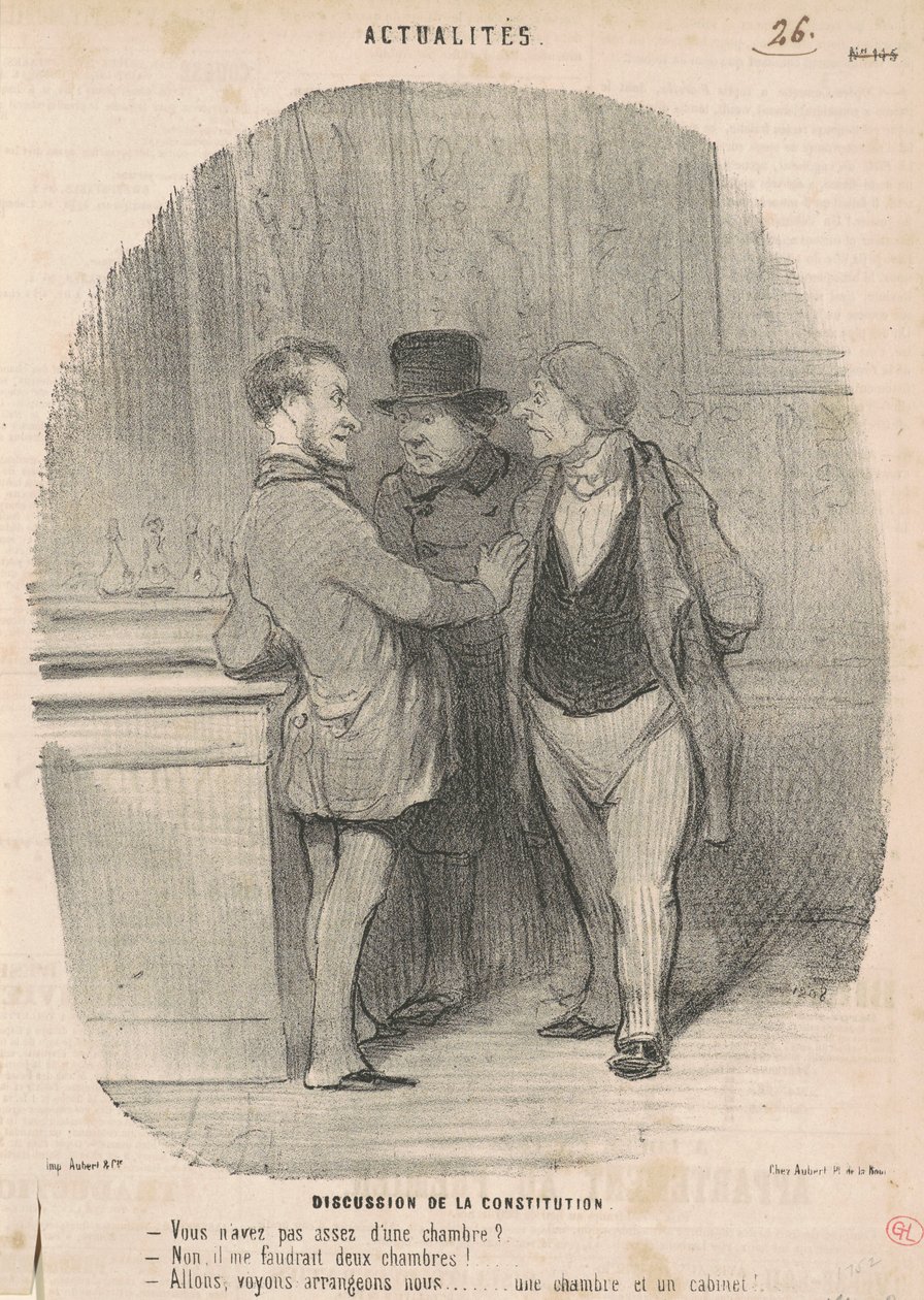 Discussão da constituição de Honoré Daumier