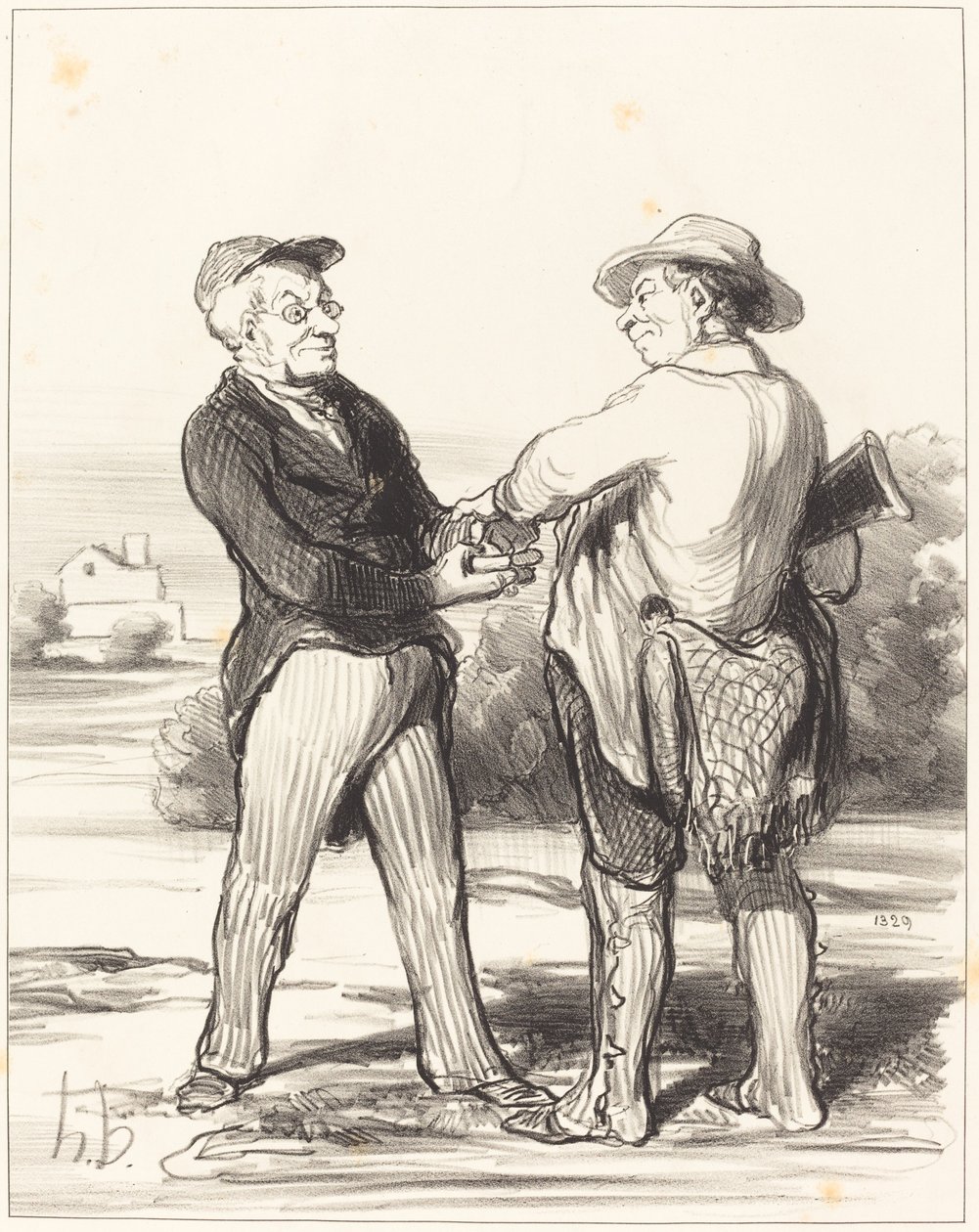 Diga, presidente, impossível pegar uma lebre... de Honoré Daumier