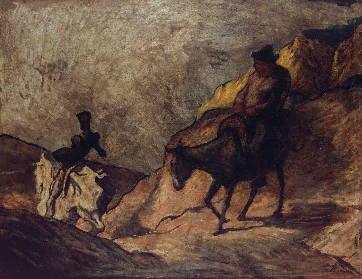 Dom Quixote e Sancho Pansa de Honoré Daumier