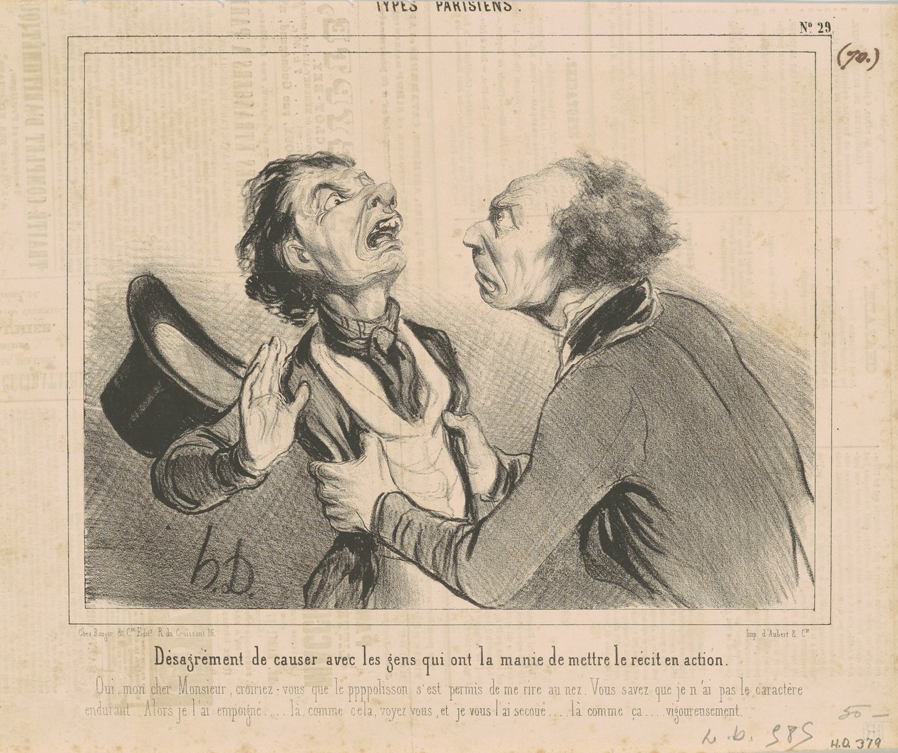 Desconforto para conversar com as pessoas... de Honoré Daumier