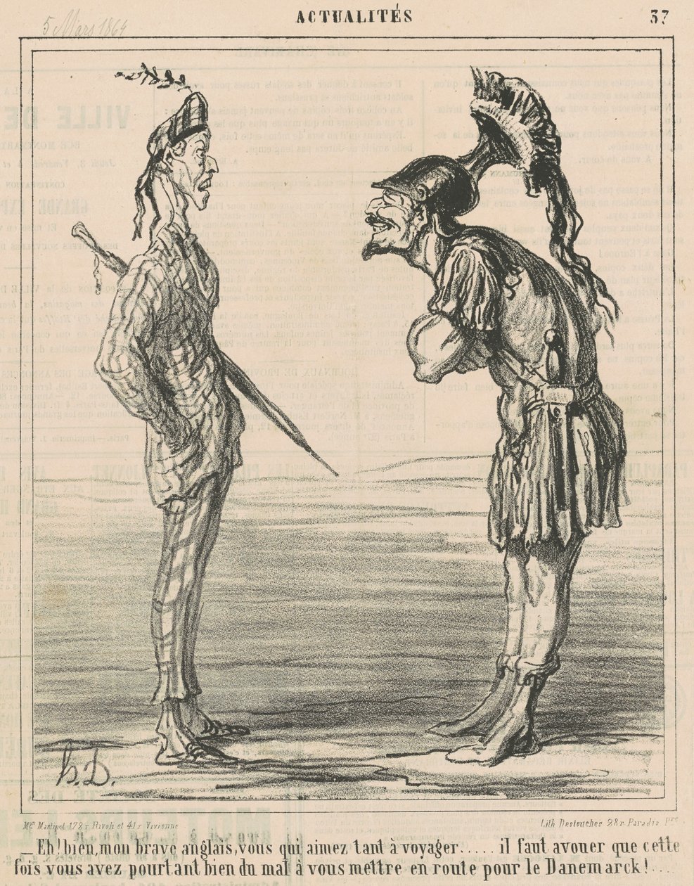 Nós iremos! Meu corajoso inglês... de Honoré Daumier