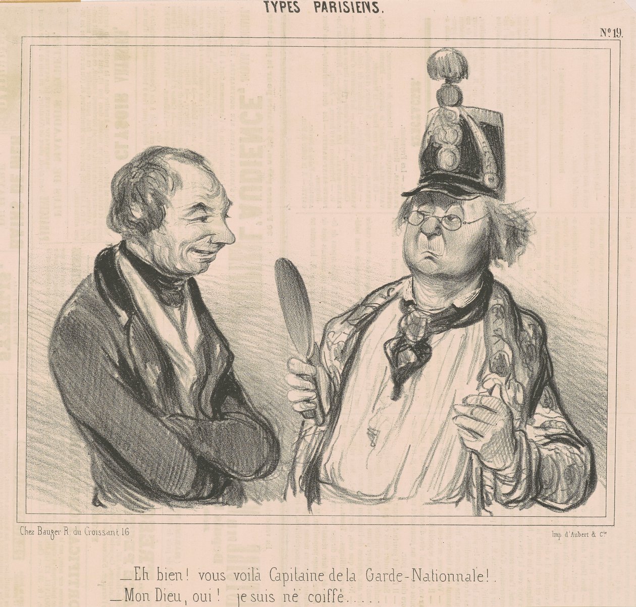 Nós iremos! Aqui está você, capitão da guarda nacional de Honoré Daumier