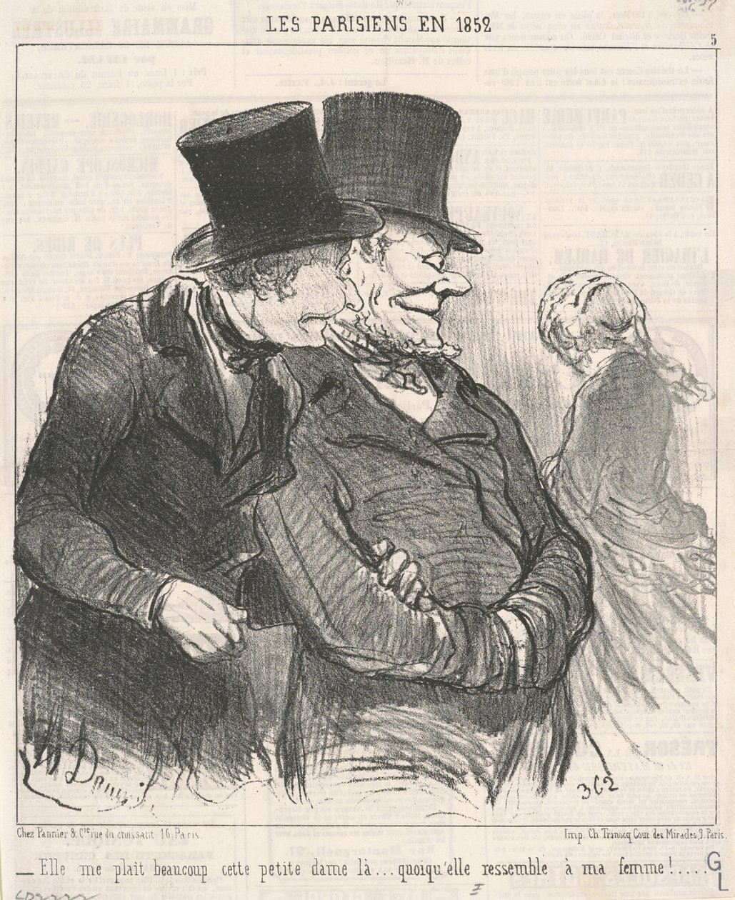 Ela gosta muito de mim... de Honoré Daumier