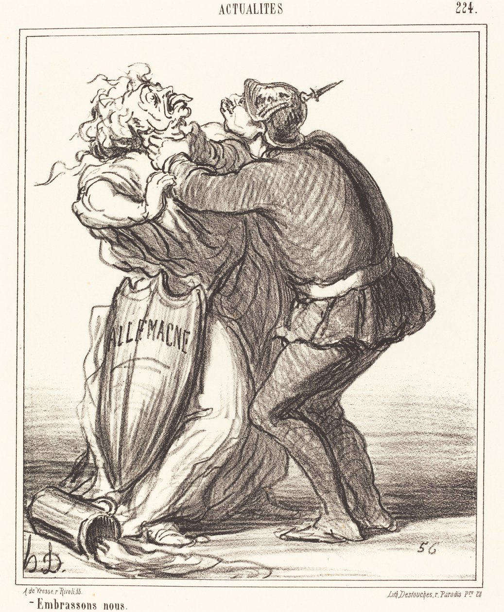 Vamos nos beijar de Honoré Daumier