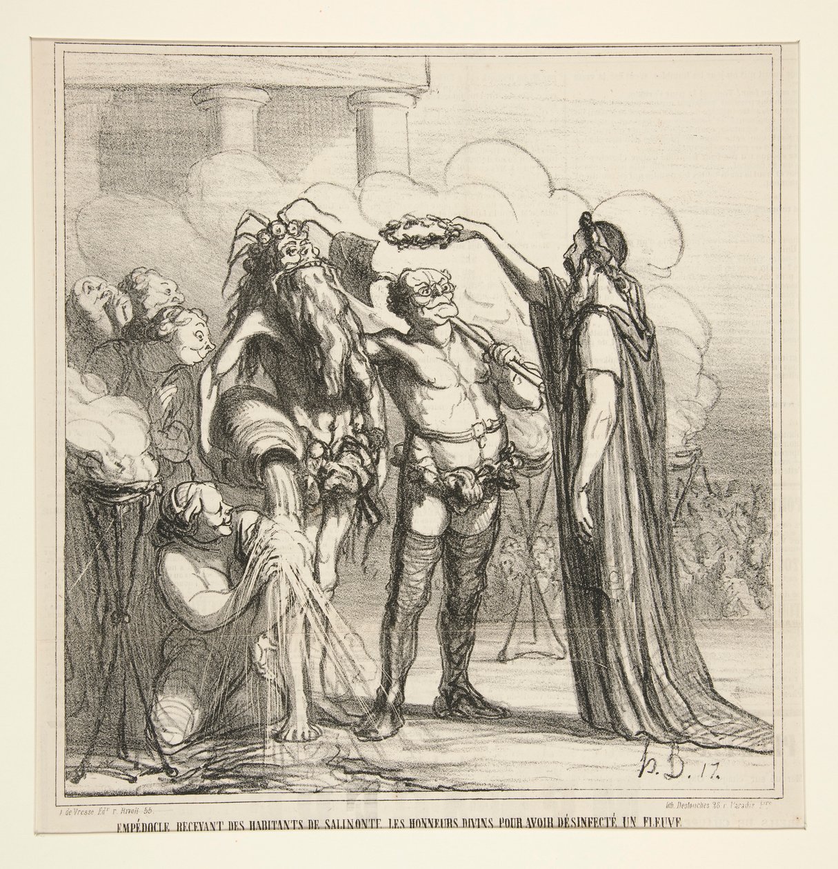 Empedocles a receber de Honoré Daumier