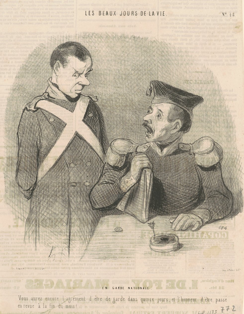 Na guarda nacional de Honoré Daumier