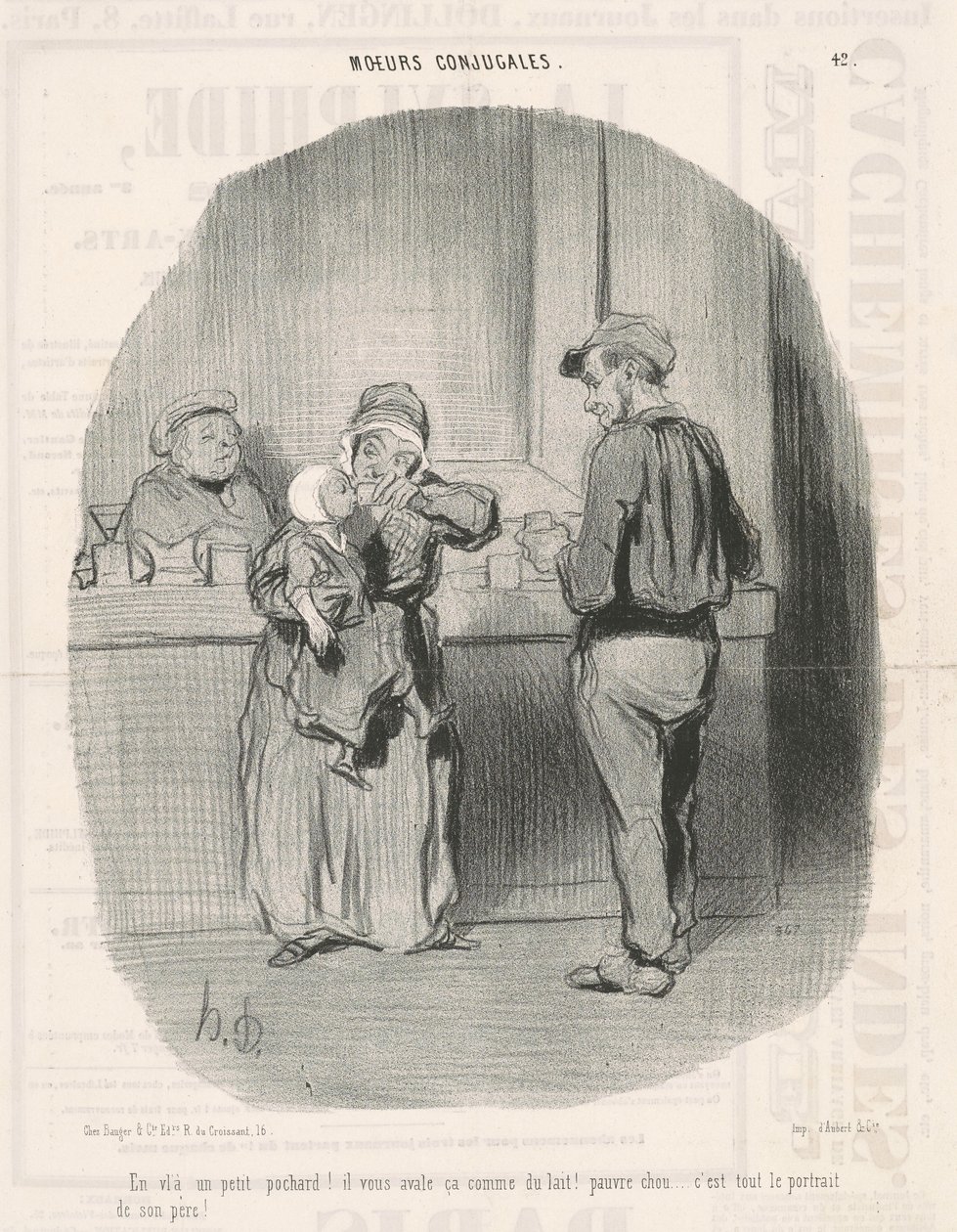 Aqui está um pequeno pochard! de Honoré Daumier