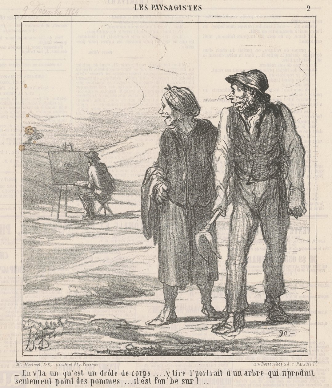 Aqui está um, que corpo engraçado... de Honoré Daumier