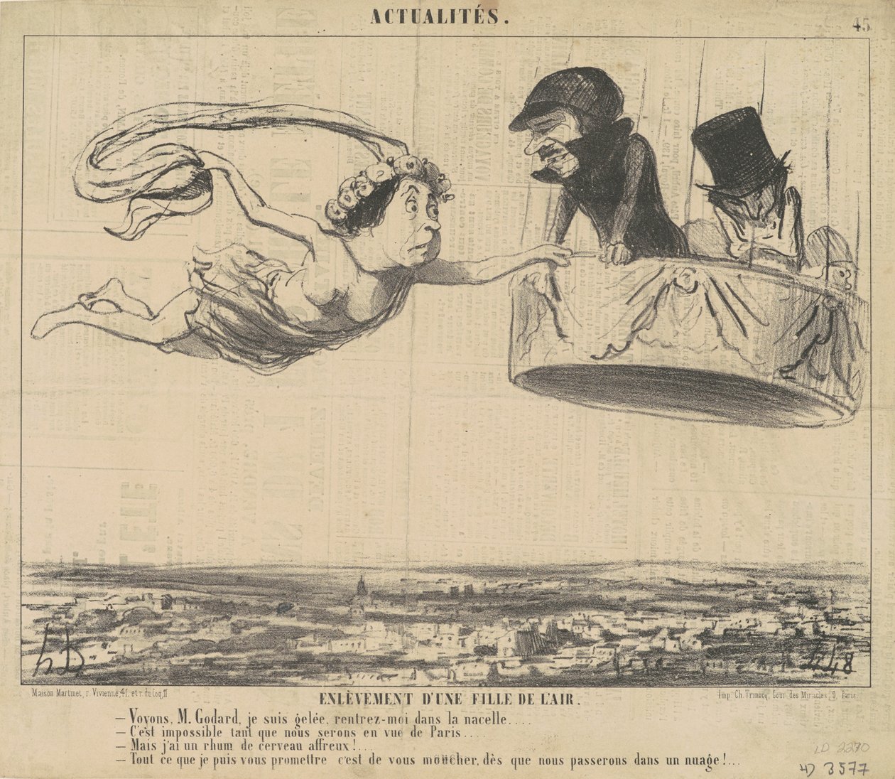 rapto de uma menina do ar de Honoré Daumier