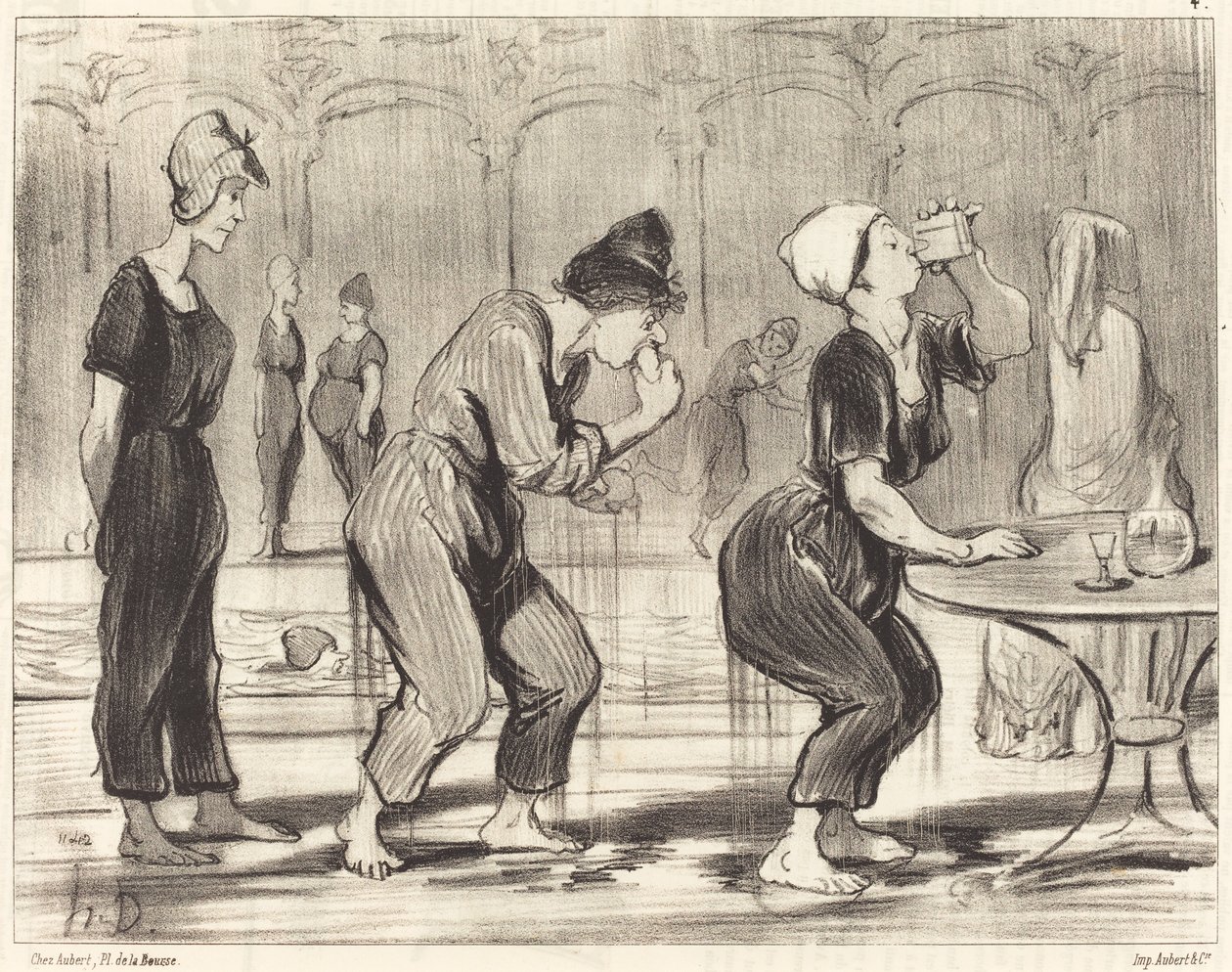 Entre dois mergulhos de Honoré Daumier