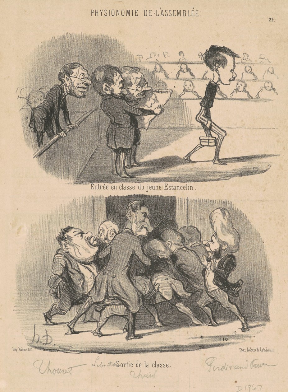 Entrada na classe do jovem Estancelin de Honoré Daumier