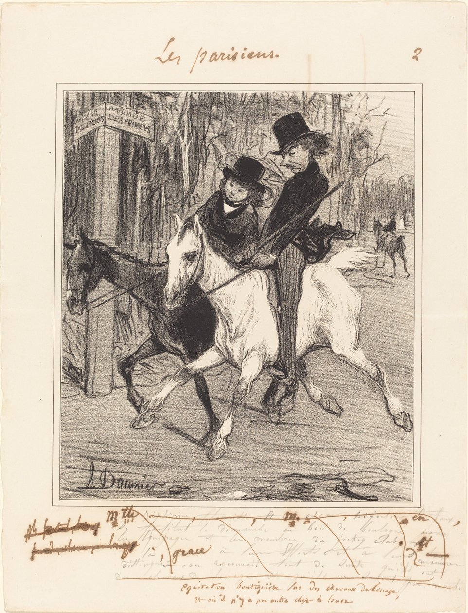 Lojista andando de Honoré Daumier