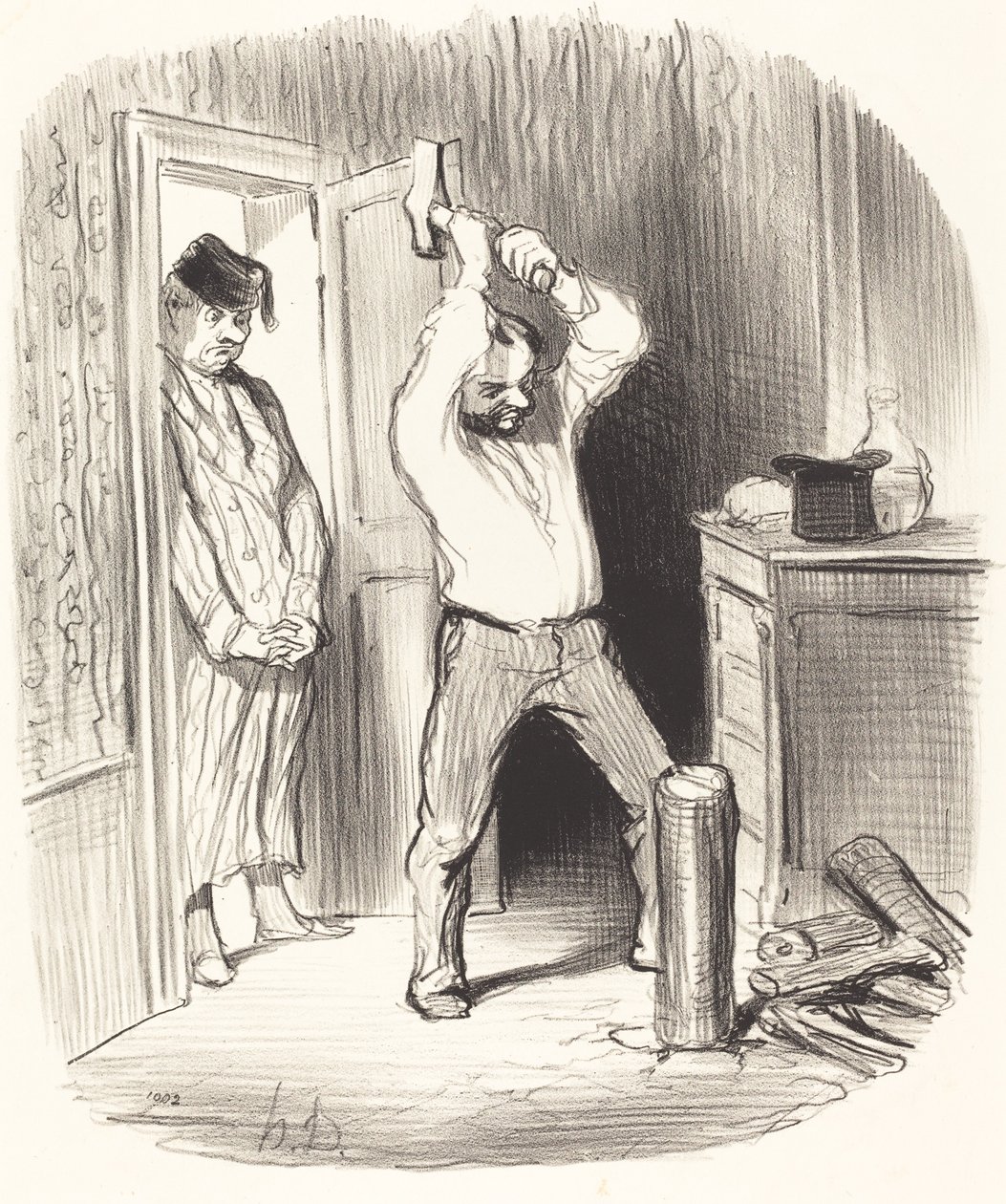 É Deus permitido... rachar madeira... de Honoré Daumier