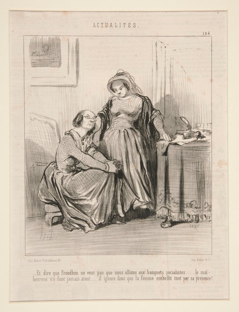 E dizer que Proudhon não quer que vámos a banquetes socialistas de Honoré Daumier