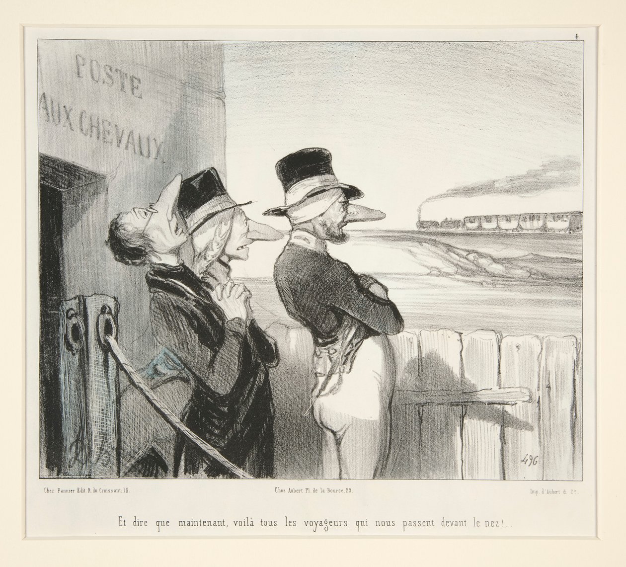 E pensar que agora, aqui estão todos os viajantes que passam na nossa frente! de Honoré Daumier