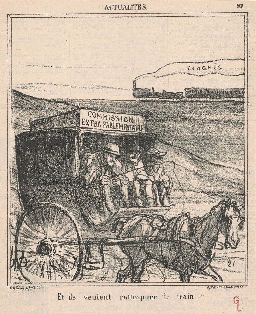 E querem apanhar o comboio!!! de Honoré Daumier