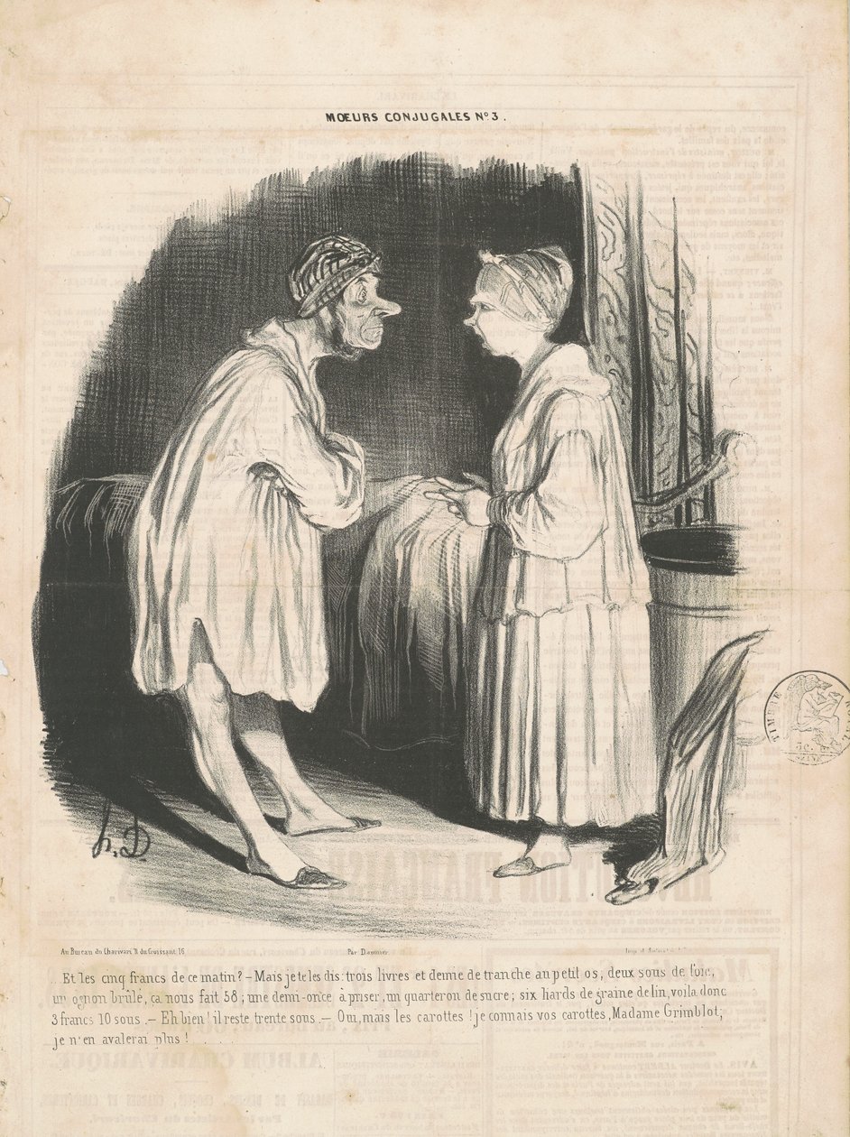 E os cinco francos esta manhã? de Honoré Daumier