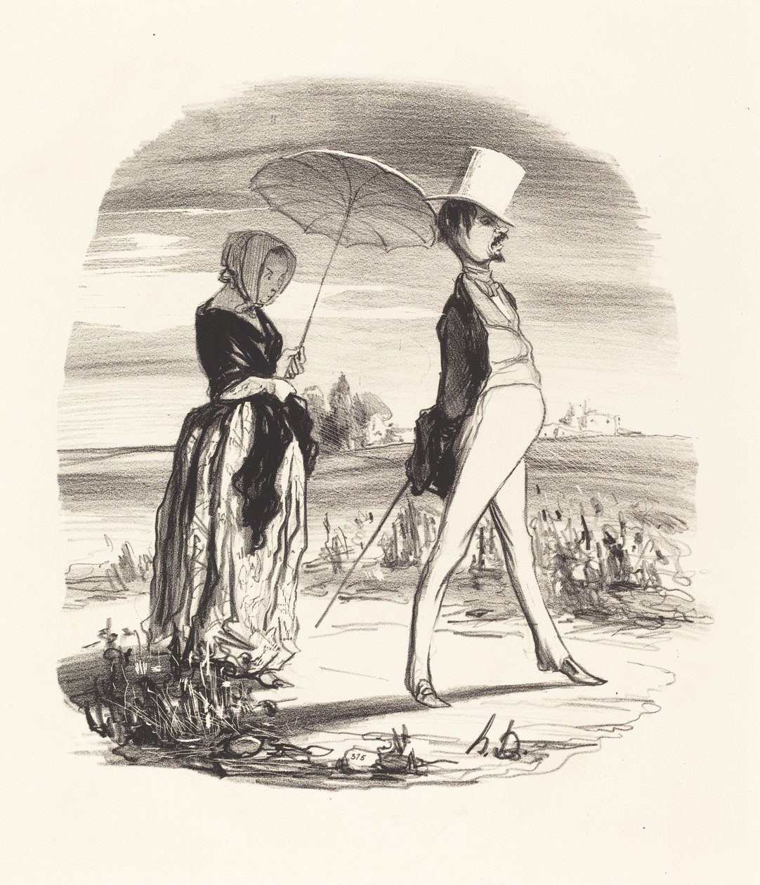 E chamamos isso de descer o rio da vida... de Honoré Daumier